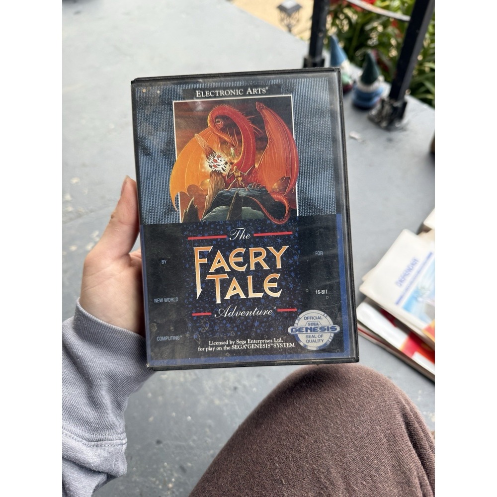 THE FAERY TALE ADVENTURE SEGA GENESIS‎ CARTRIDGE GAME & ORIGINAL CASE